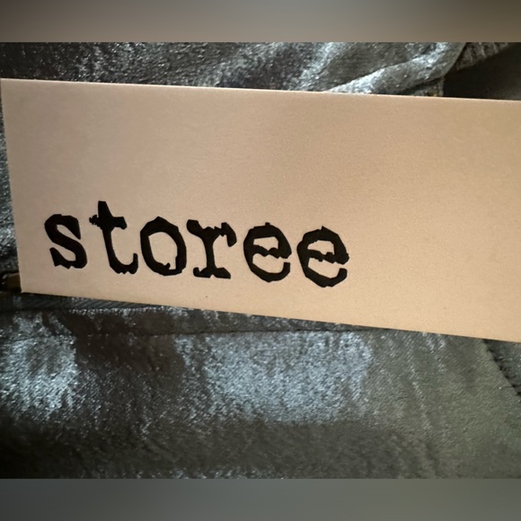 Storee Satin Shimmer Turquoise Bomber Jacket Zip Up NWT - Picture 6 of 10